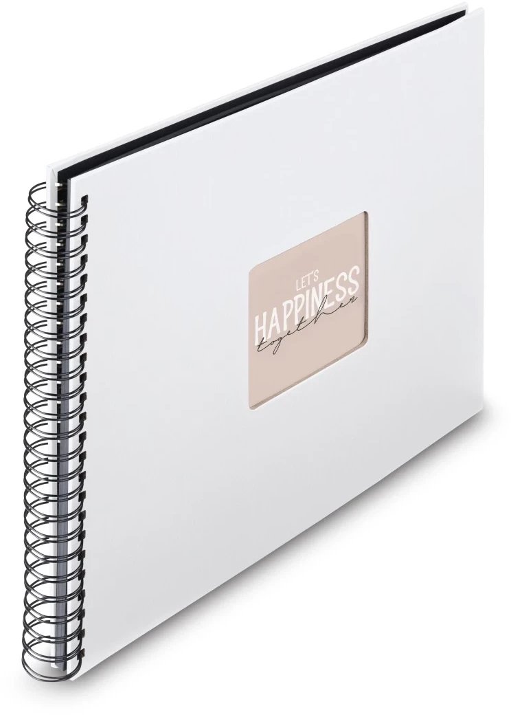 ALBUM FINE ART 36X32/50 MLECZNA BIEL CZARNE KARTKI