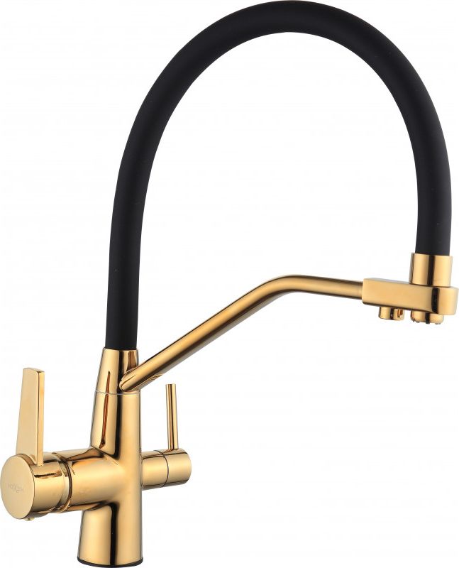 Bateria kuchenna Mexen Duo stojąca czarna ze złotym korpusem