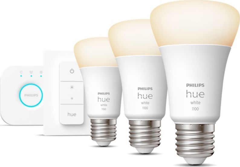 Philips Hue Zestaw startowy mostek + 3 x żarówka E27 9.5W W BT + przełącznik
