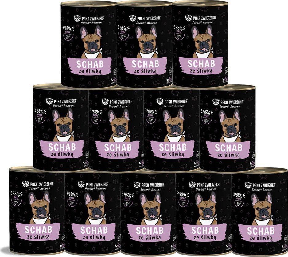 Paka Zwierzaka Paka Zwierzaka - Seventh heaven - Schab ze śliwką (pork & plum) 12x400g