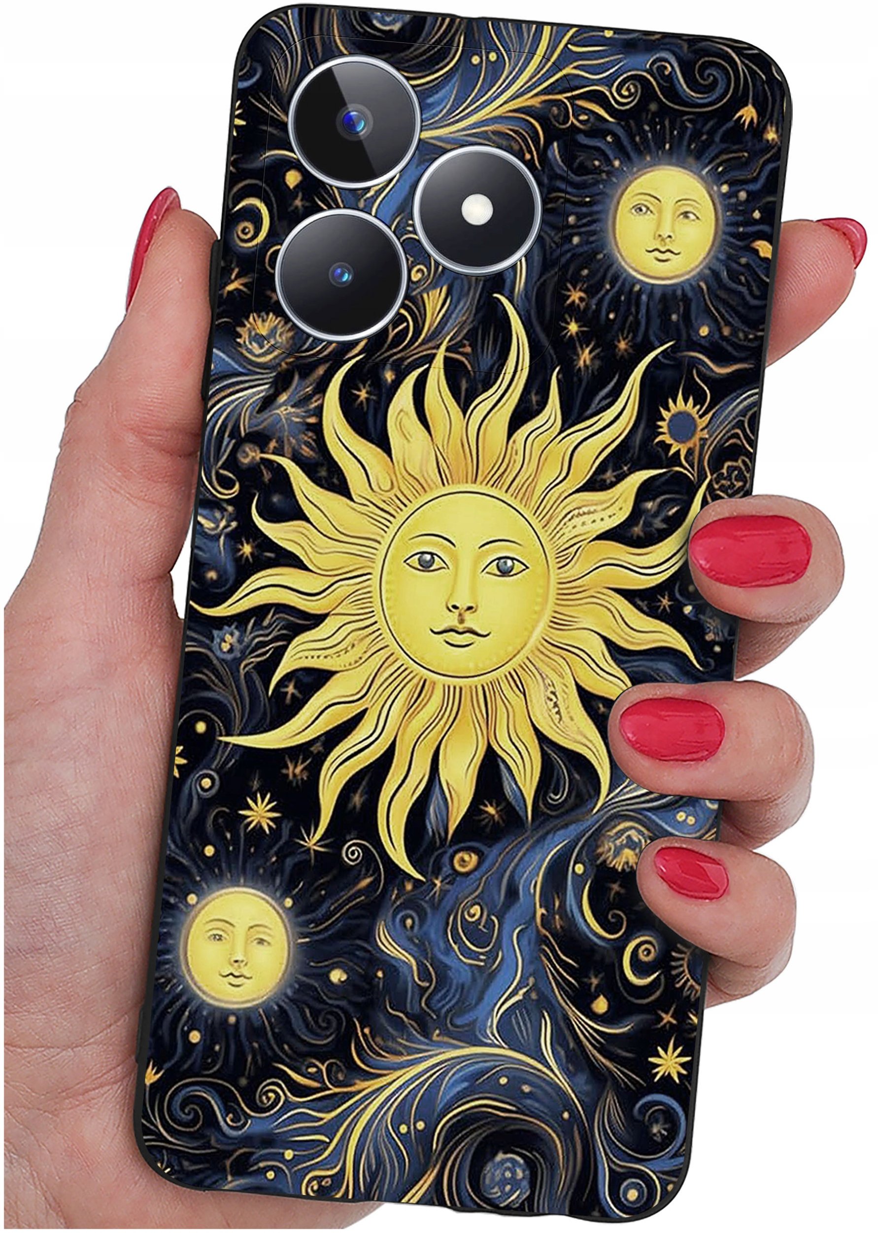 krainaGSM ETUI do Realme C51| C53 WZORY SILIKONOWE MATT CASE + SZKŁO 9H