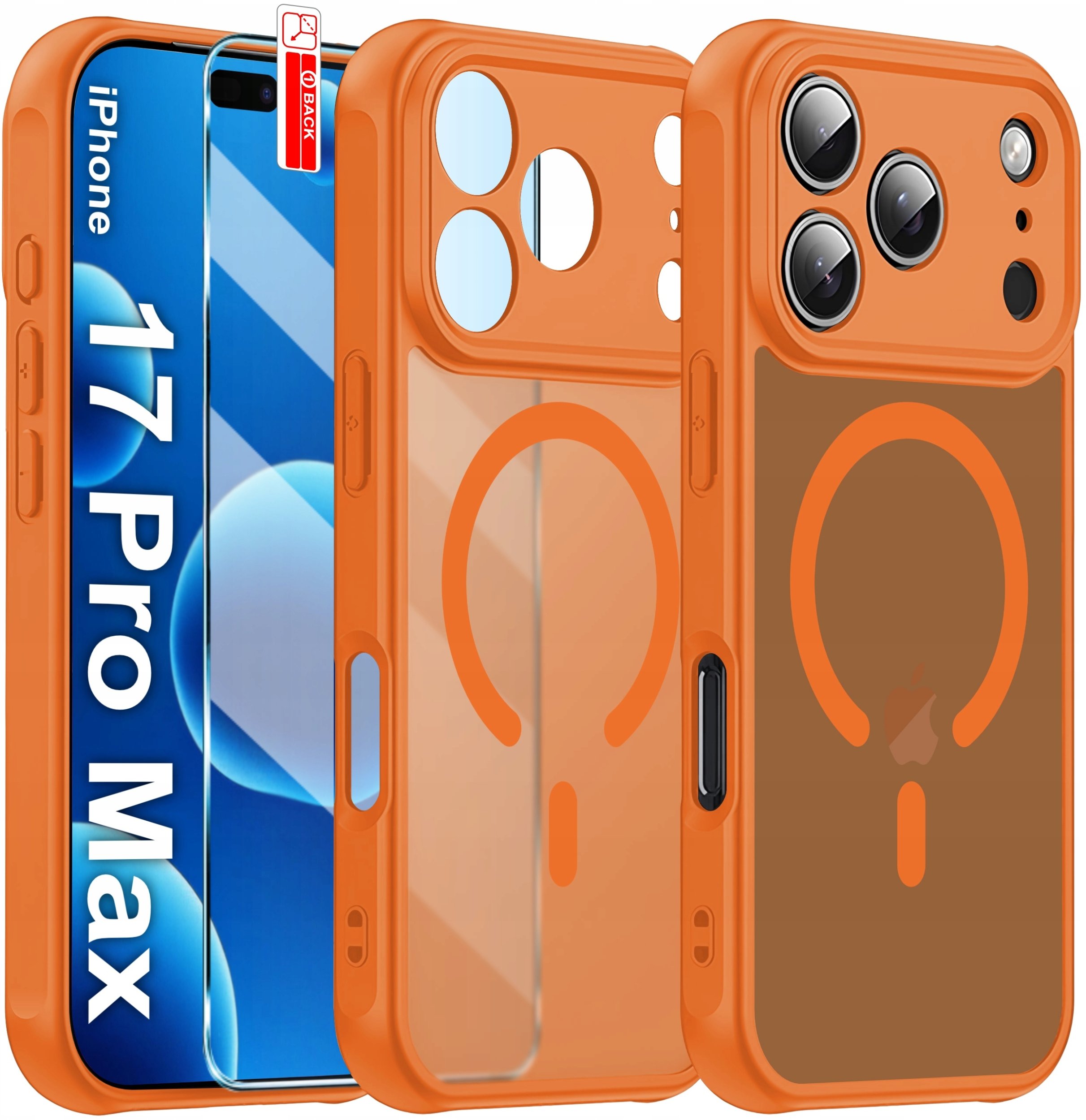 Etui Magnetyczne Matowe do iPhone 17 Pro Max do MagSafe TRWAŁE Szkło