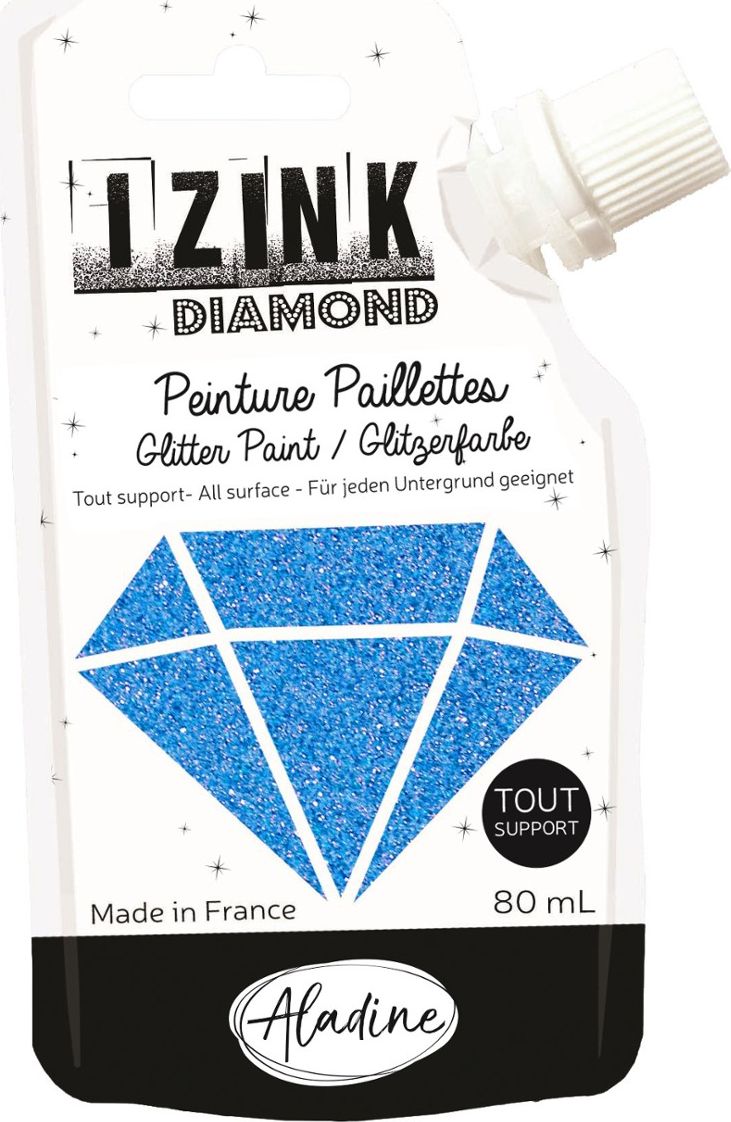 Aladine Farba brokatowa Niebieska 80 ml