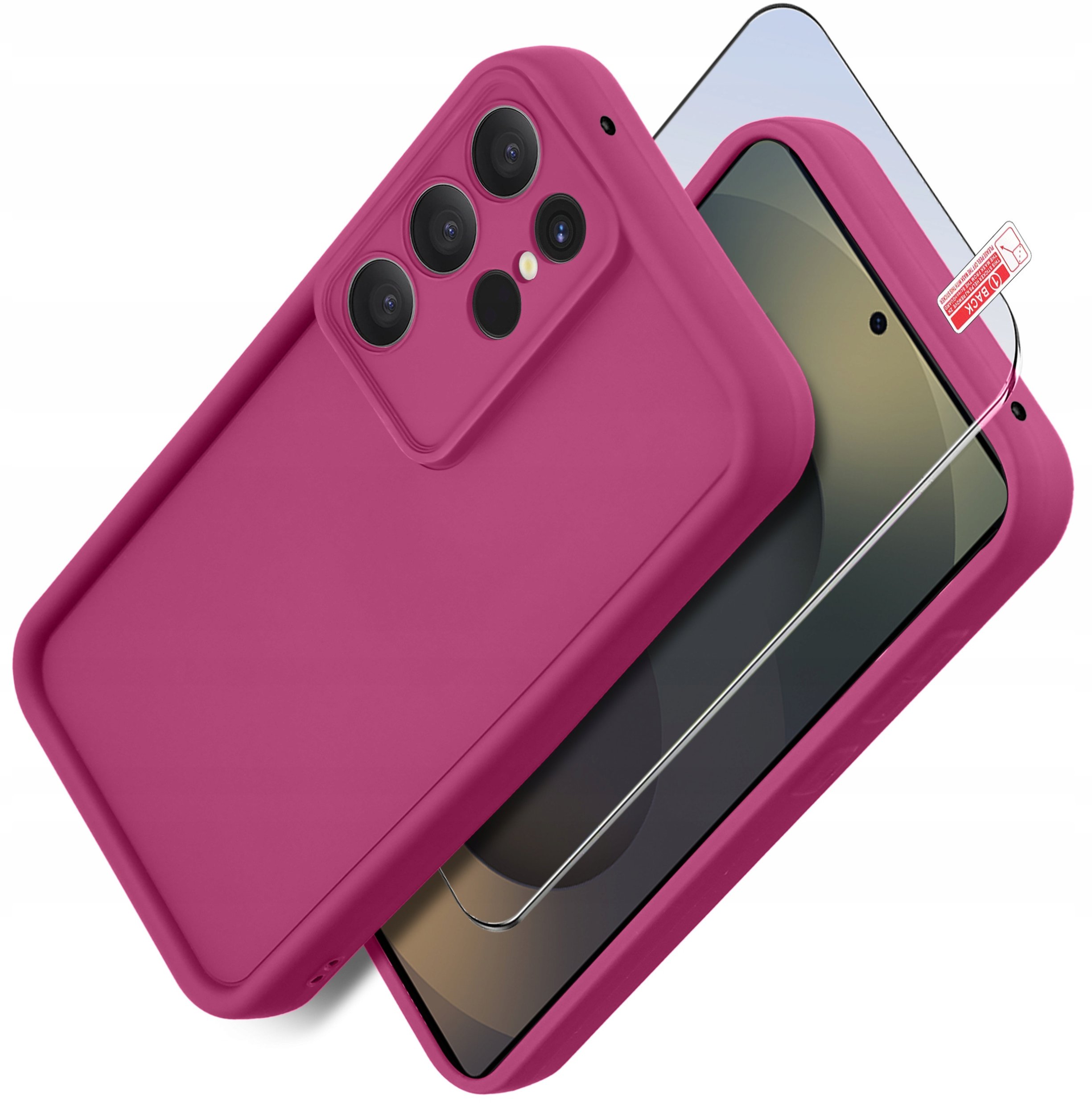 Etui do Samsung S25 Ultra silikonowe MATOWE + Szkło ochronne na ekran 9H