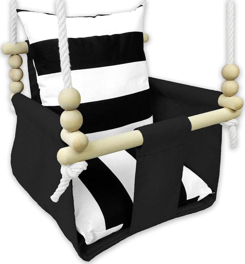 Huśtawka Elior Wodoodporna huśtawka drewniana dziecięca paski - Ritex