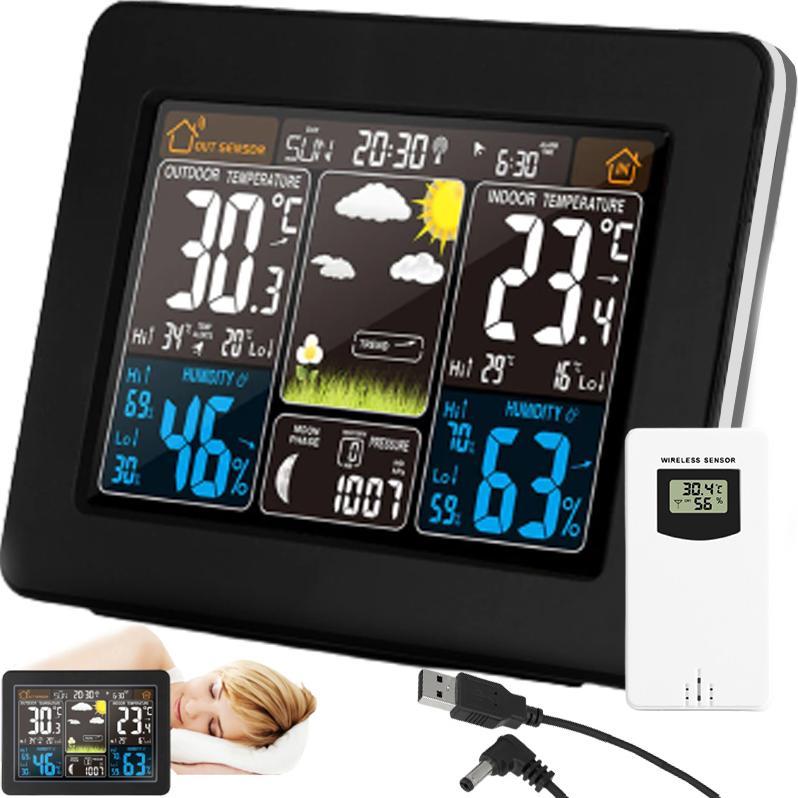 Stacja pogodowa Retoo BEZPRZEWODOWA STACJA POGODY POGODOWA HIGROMETR DCF