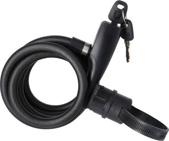 Axa Zapięcie rowerowe AXA Resolute 12-180, 12 mm x 180 cm w kolorze czarnym z mocowaniem do ramy roweru