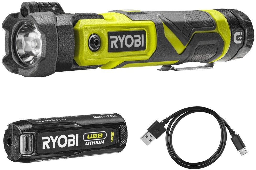 Cordless spotlight RYOBI RLP4-120G, 4.0 V, 2.0 Ah Li-ion, 500 lm