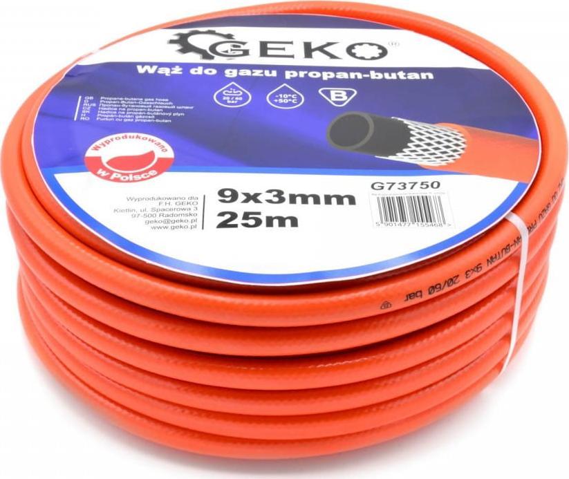 Geko WĄŻ DO GAZU PROPAN-BUTAN 9X3MM 25MB PL (1) G73750 GEKO