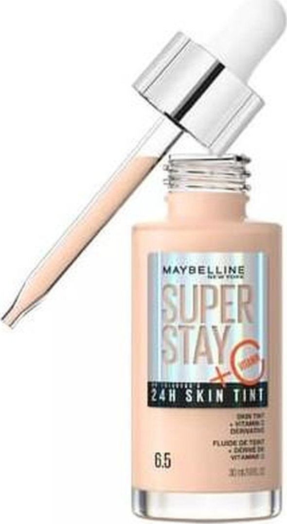 Maybelline Super Stay 24H Skin Tint długotrwały podkład rozświetlający z witaminą C 30ml (06.5)