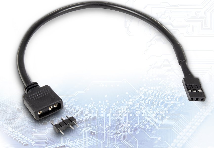 Inter-Tech - RGB LED-adapter - 3 pin R