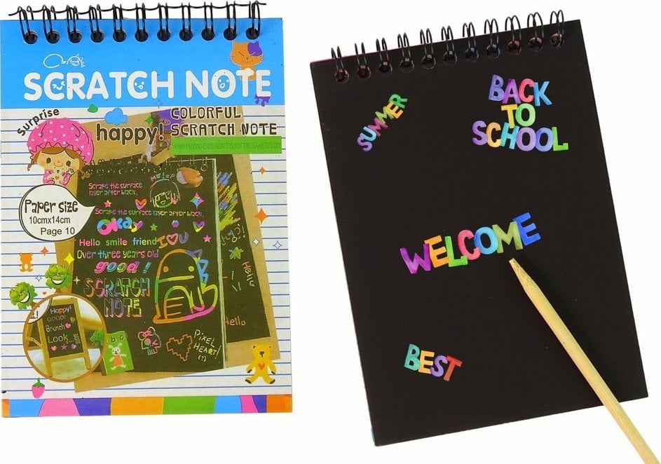 LeanToys Zdrapywanka Notes Dla Dzieci Niebieski