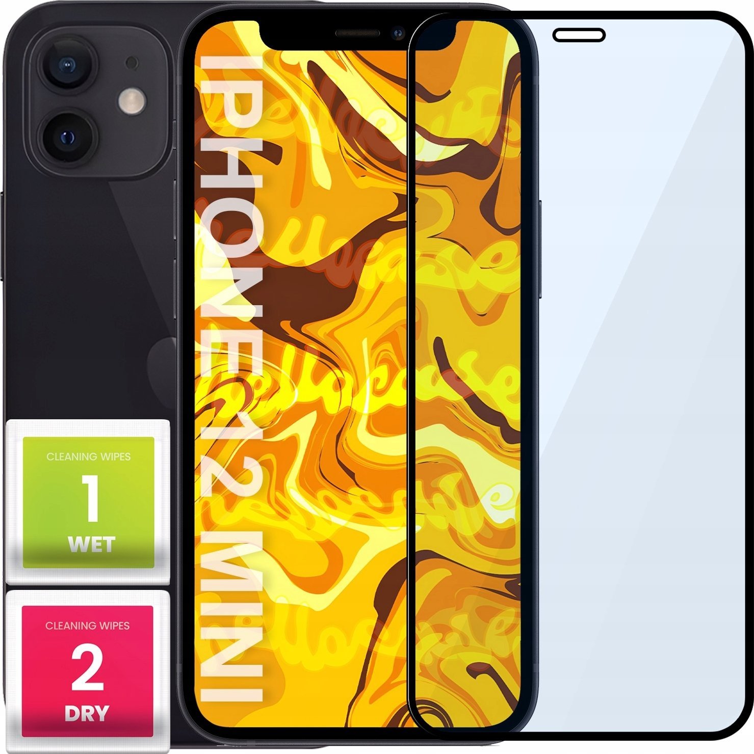 Hello Case SZKŁO HARTOWANE DO IPHONE 12 MINI PEŁNE NA CAŁY EKRAN SZKIEŁKO OCHRONNE 5D