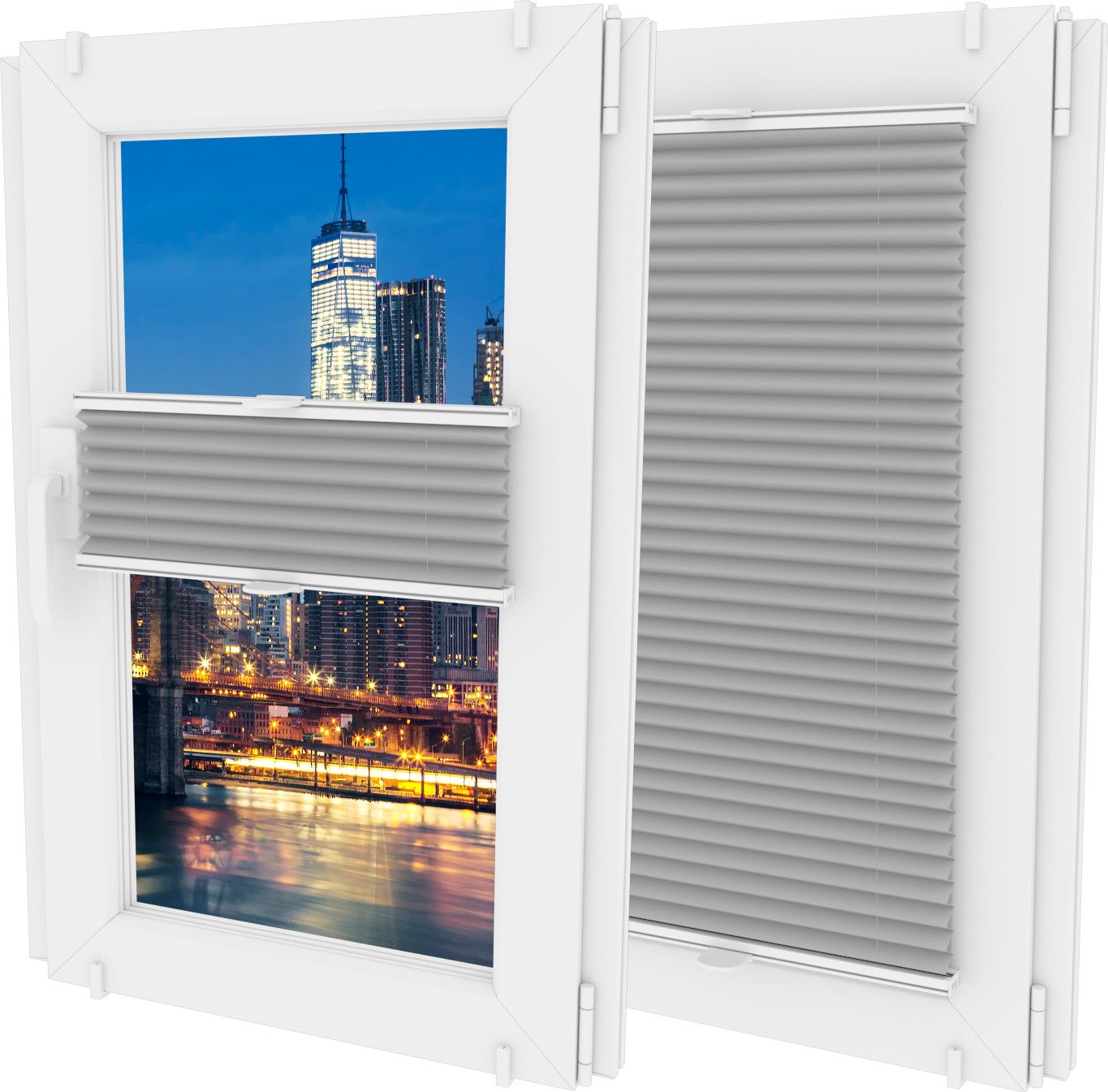 Oslonaokna 'Roleta plisowana plisa wysokość do 150cm kolor Szary'