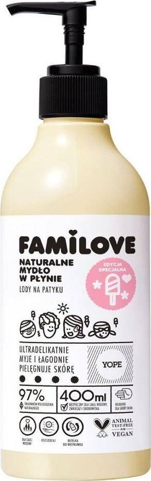 Yope Familove naturalne mydło w płynie Lody na patyku 400ml