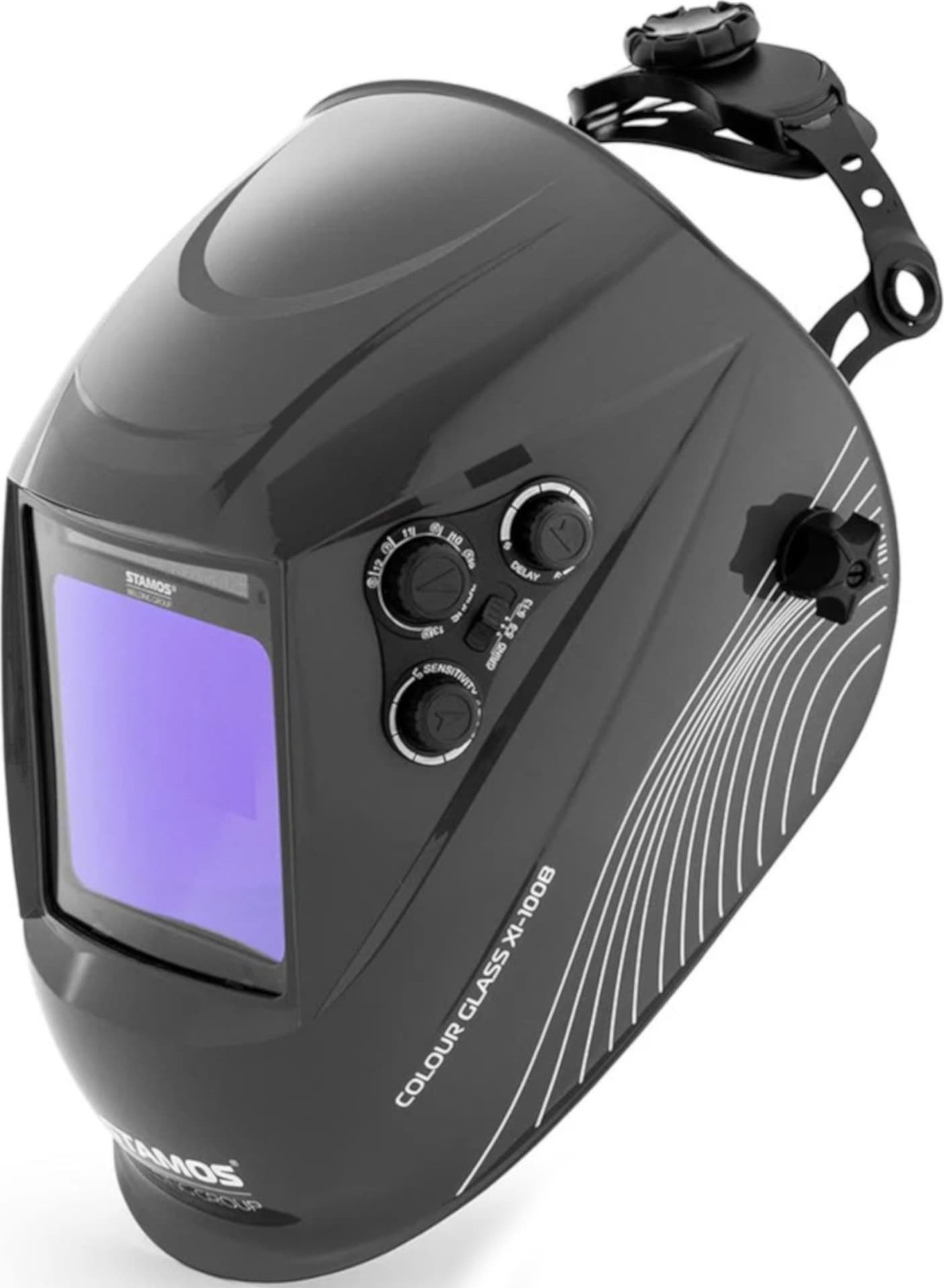 Stamos Germany Maska przyłbica spawalnicza automatyczna z kolorowym polem COLOUR GLASS XI-100B