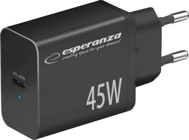 Ładowarka Esperanza EZC108K Esperanza ładowarka sieciowa 45w usb-c pd