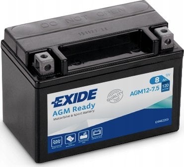Akumulator AGM/Rozruchowy EXIDE 12V 8Ah 120A L+ Bezobsługowy 150x87x105mm Uruchomiony YTX9-BS pasuje do: AEON COBRA OVERLAND APRILIA AF1 LEONARDO MOJI