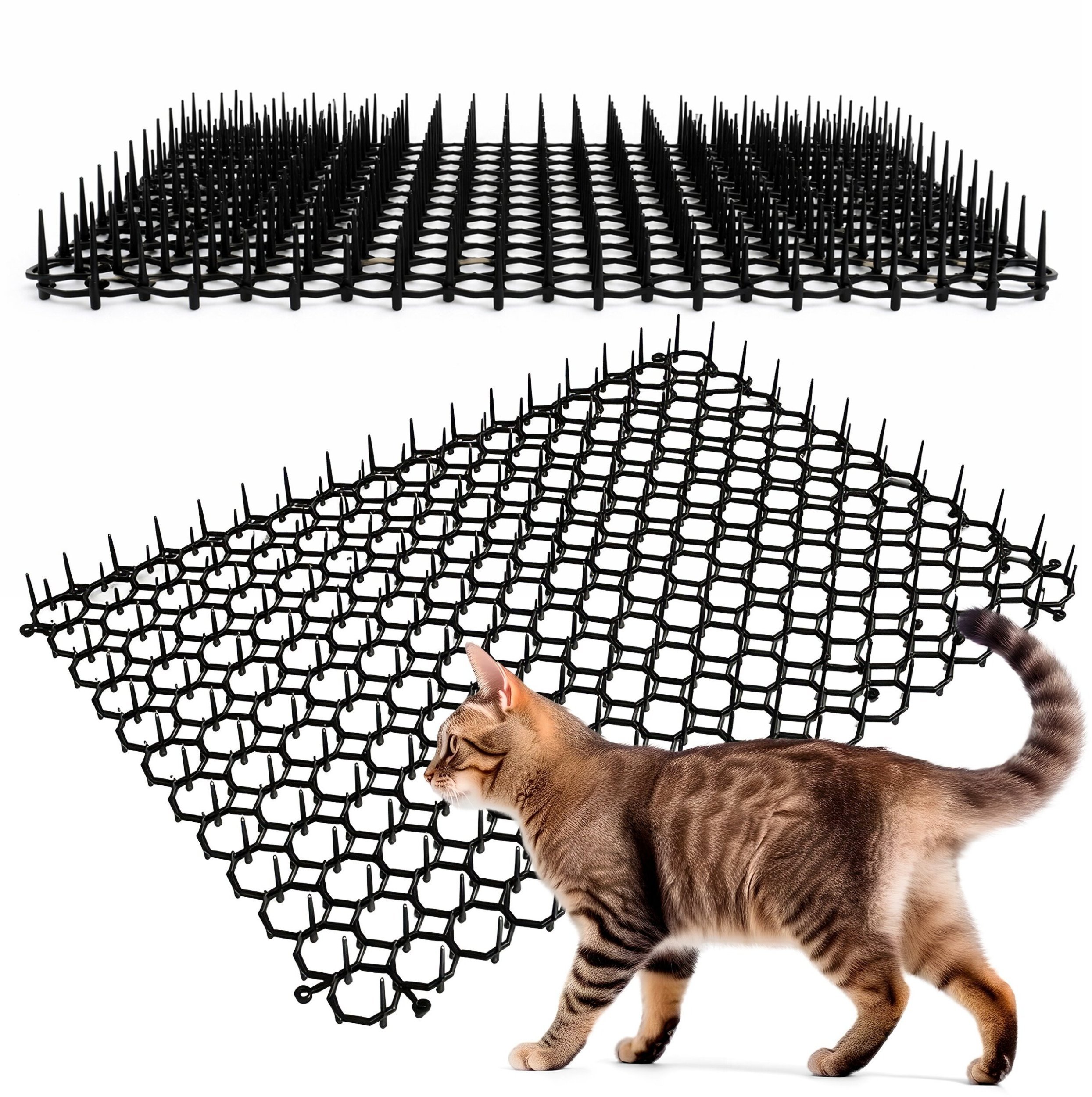 Mata z Kolcami Odstraszacz Kotów Psów Kun Lisów Ptaków Bariera przed Zwierzętami (39 x 32 cm)