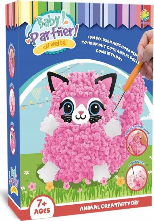 Kreatywny Zestaw Wyszywanka, Maskotka, Pluszak Do Szycia, Poduszka Do Ozdobienia DIY KOTEK