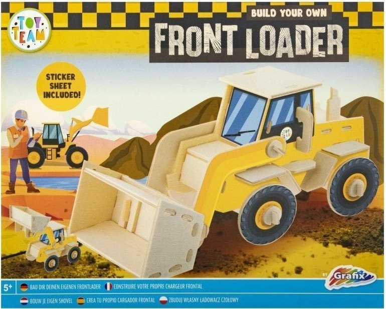 Drewniana konstrukcja pojazdu 3D Koparka