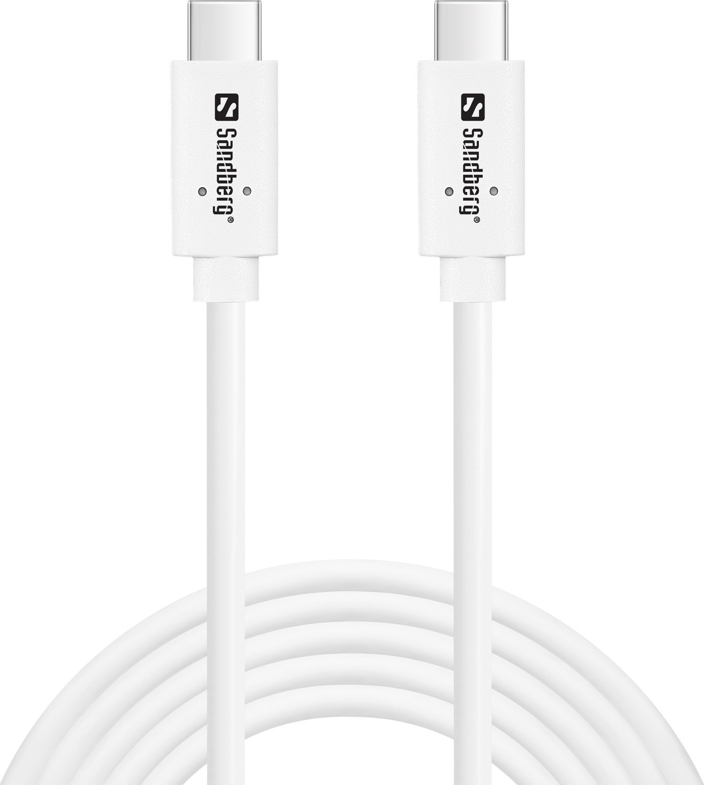 Kabel USB Sandberg USB-C - USB-C 2 m Biały (USB-CC USB 3.1 G2 100W,)