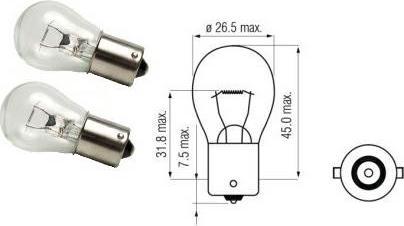 Carcommerce ŻARÓWKA 24V 21W BA15S