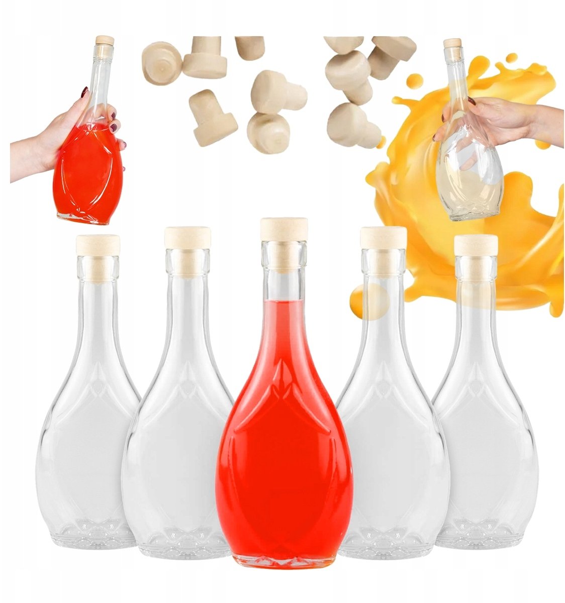 Bimberek 50x Butelki Szklane ICONA 250ml Butelka IRYS Na Nalewki Miód Pitny