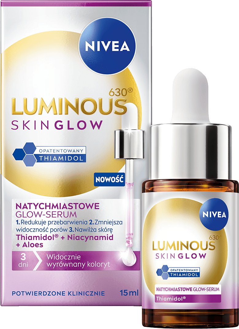 Nivea Luminous630 Skin Glow Serum Natychmiastowe glow-serum do twarzy 15ml