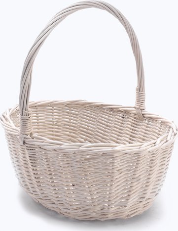 Wnuk Kosz Wielkanocny Biały(Owalny/26cm)