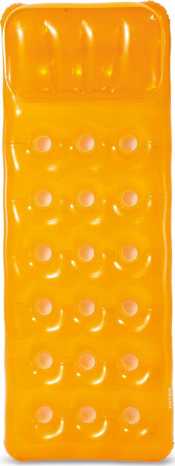 Intex MATERAC DO PŁYWANIA Z PODUSZKĄ INTEX 58890 POMARAŃCZOWY 188x71 CM