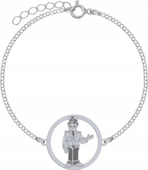 Radziszewska Jewellery Srebrna Bransoletka POLICJANT GRAWER GRATIS
