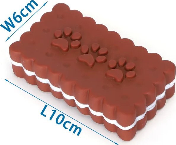 Nobleza Piszcząca winylowa zabawka w kształcie ciasteczka dla psa Piszcząca winylowa zabawka w kształcie ciasteczka dla psa