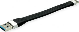 Kabel USB Roline USB-A - USB-C Czarny (Usb Cable 0.11 M Usb 3.2 Gen)