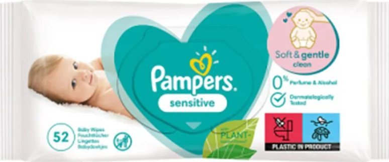Pampers Chusteczki nawilżane Sensitive 1x52szt.
