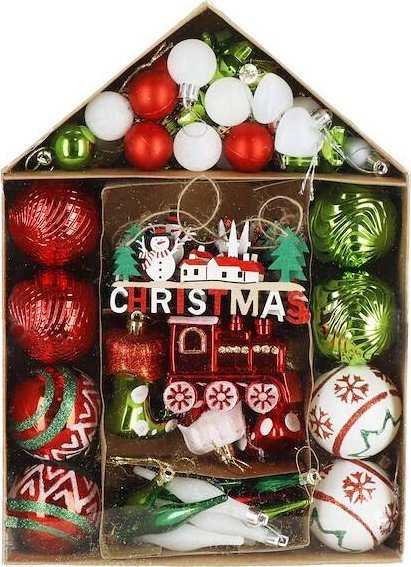 Springos Bombki choinkowe 70 szt. ozdoby świąteczne zestaw multikolor UNIWERSALNY