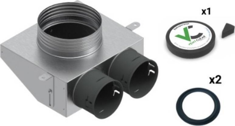 SpiroFlex Skrzynka rozdzielcza 2x75/125 izolowana VENT CLEAR zestaw Spiroflex SX-WS2X75/125SRZ