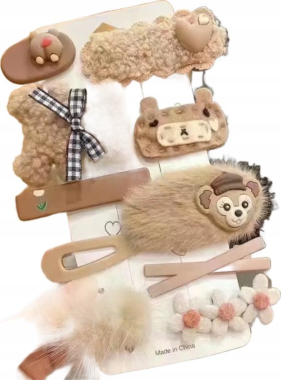 Komplet spinek, wsuwek do włosów Dziewczęcy Beż typ XVIII