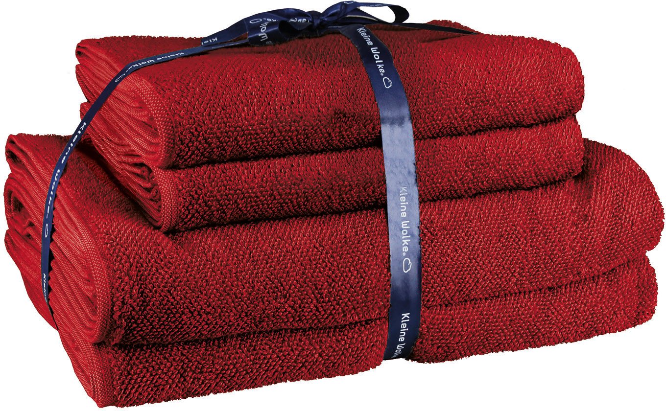 KLEINE WOLKE Chill Komplet 4 szt. ręczników Rubin