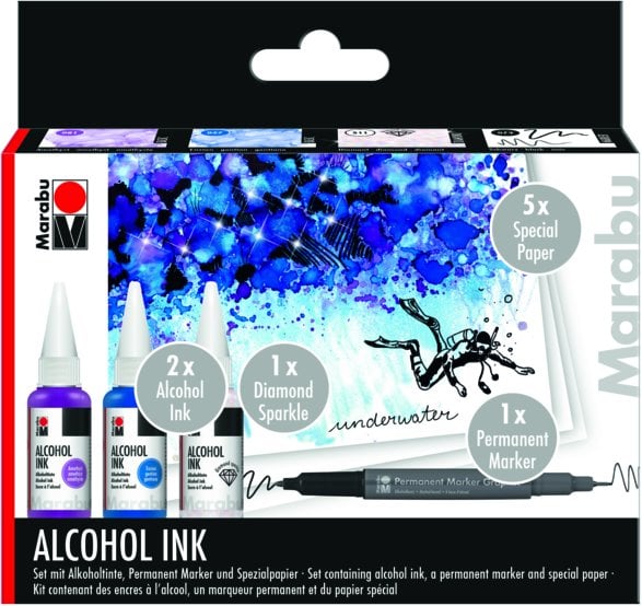Marabu Alcohol Ink set UNDERWATER (3x20ml)