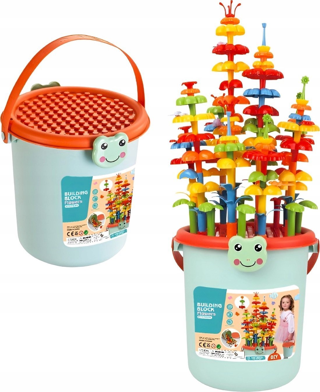 Klocki Konstrukcyjne Zestaw OgrÃ³d 172 el. Wiaderko