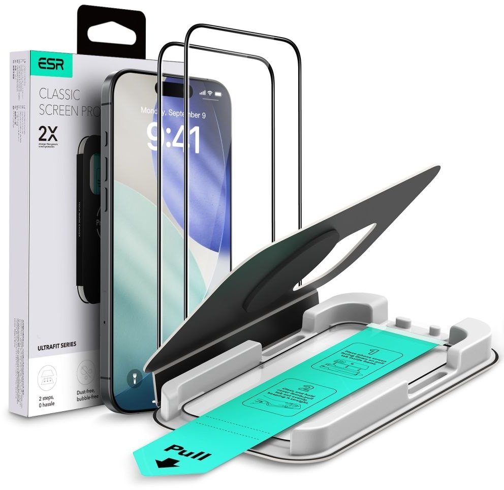 Szkło hartowane ESR Ultrafit Tempered Glass do Apple iPhone 16 Pro / 17 Clear [2 PACK]