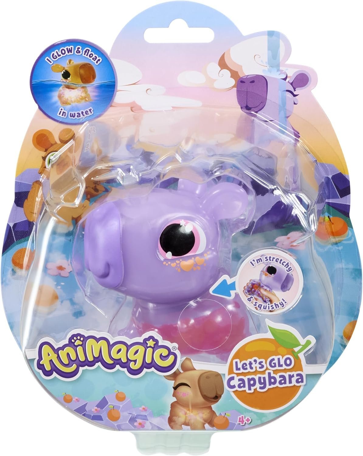 LET'S GLO KAPIBARA RYBKA RYBA FIOLETOWA PŁYWA ŚWIECĄCY ŚWIECI W WODZIE