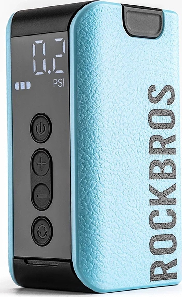 RockBros Pompka elektryczna 42520006001 z cyfrowym wyświetlaczem do opon / piłek / balonów - niebieska