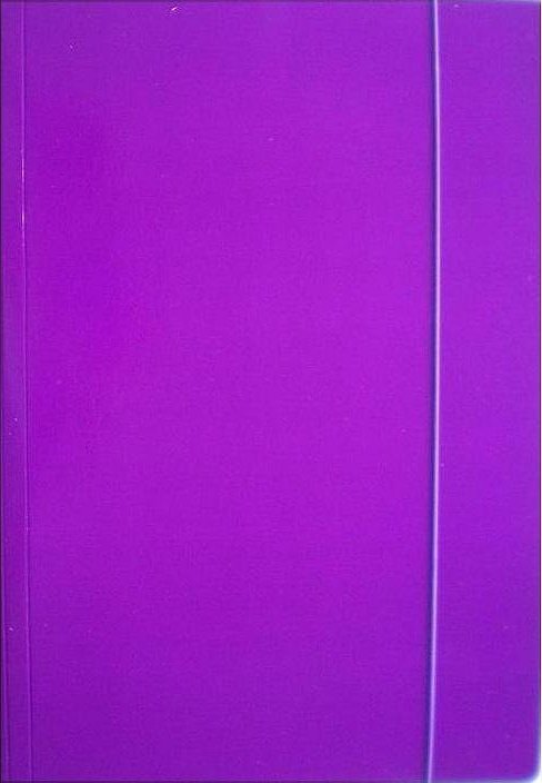 Ziemia Obiecana Teczka A4 z gumką błyszcząca fioletowa