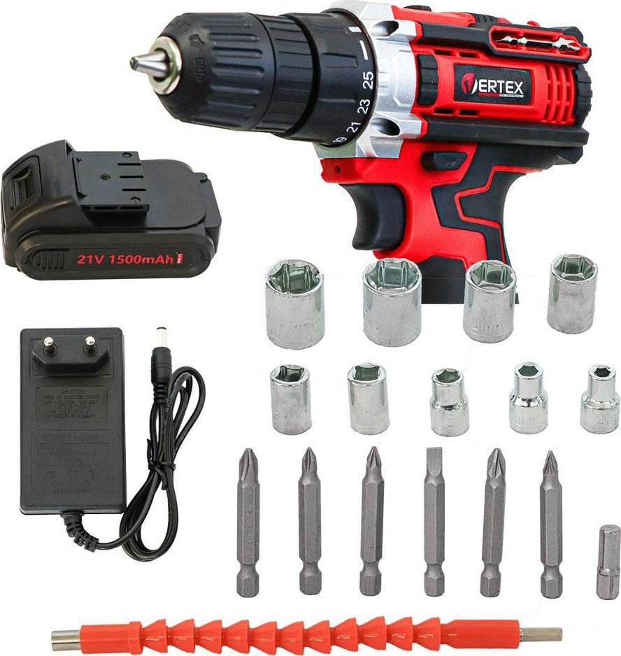 Wiertarka Vertex VERTEX WKRĘTARKA 21V /2x1,5Ah WALIZKA