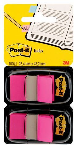 Post-it Zakładki indeksujące 680-BP2EU jaskrawo różowe, 25x43mm, 2x50sztuk (3M0098)