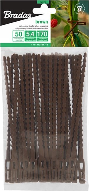 MBG - PIOTR KIŹLIŃSKI OPASKA DO MOCOWANIA ROŚLIN ROZPINANA 5,4x170 BRĄZOWA /50szt.