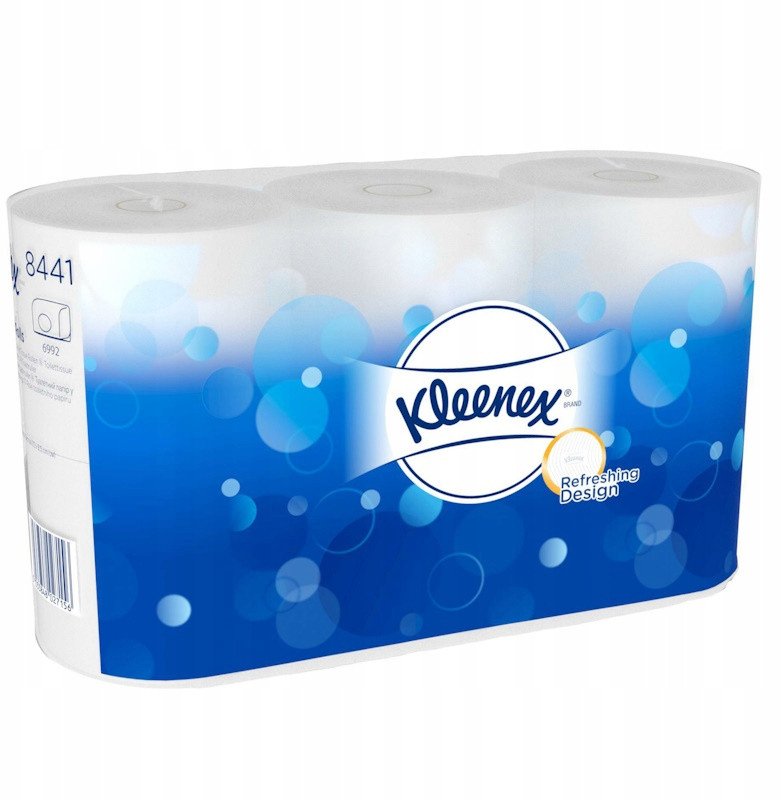 Kleenex Papier toaletowy w małych rolkach, 2 warstwy, biały - 600 odcinków