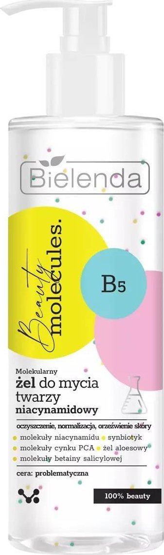 Bielenda Beauty Molecules Molekularny żel do mycia twarzy niacynamidowy 195ml